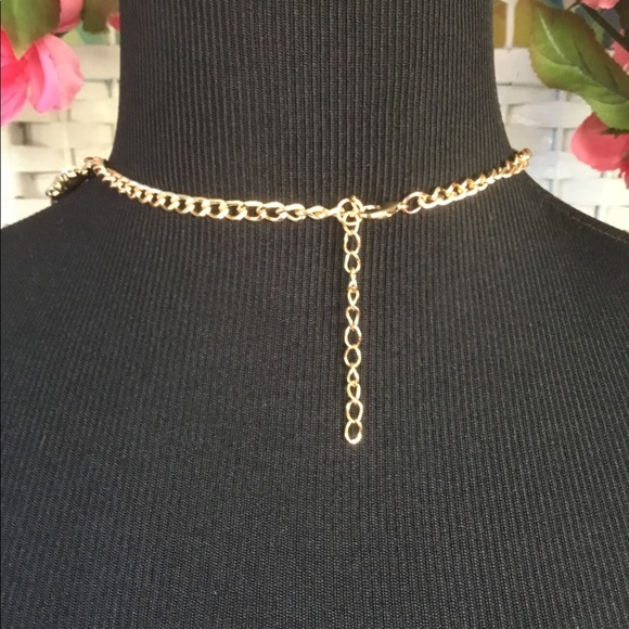 Multi Color Rhinestone Chunky Bib Statement Necklace and Earring Set Cry… - Picture 5 of 6